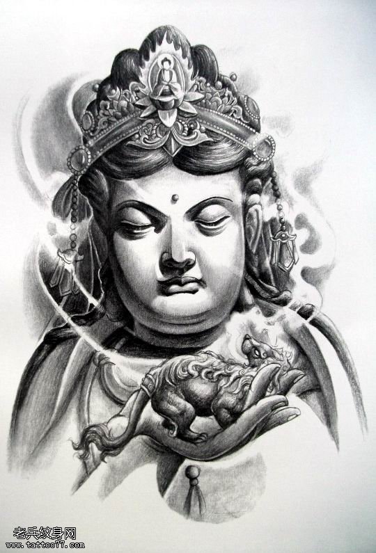 观音纹身图案为大家一款