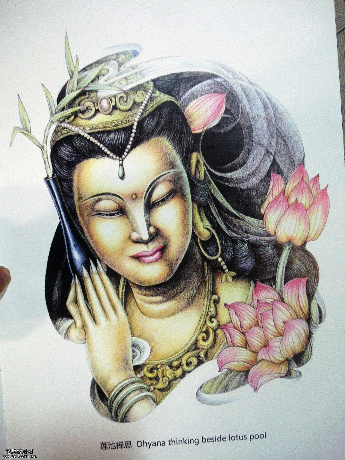 最好纹身秀图吧老兵纹身给大家欣赏一款传统观音菩萨纹身图案