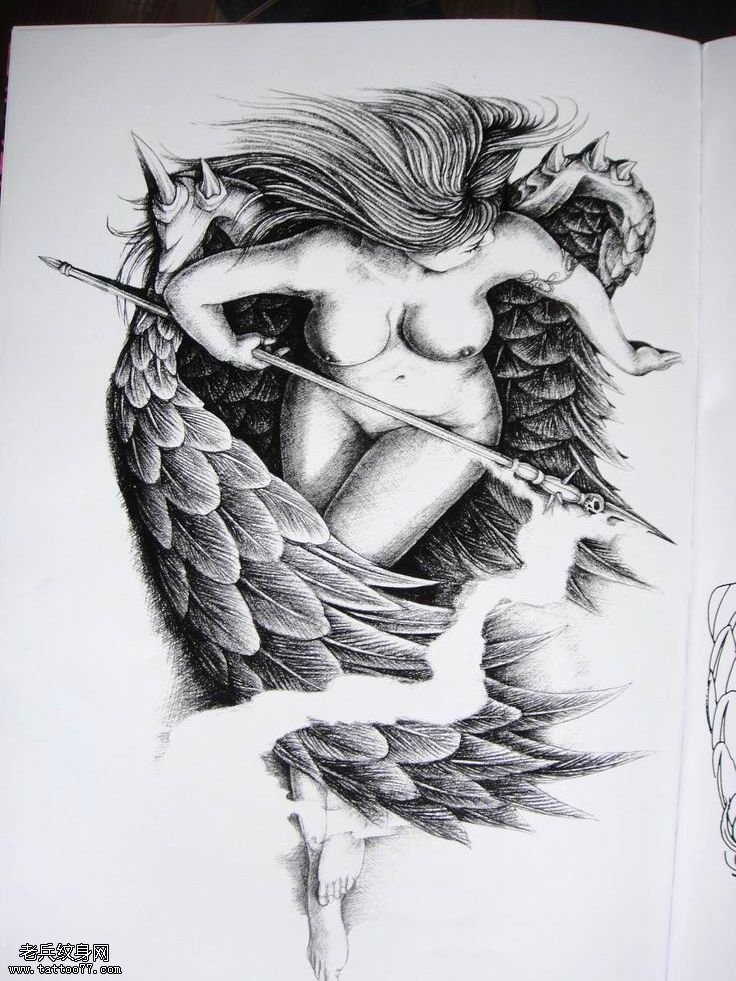 裸体天使纹身图案由纹身秀图吧老兵纹身