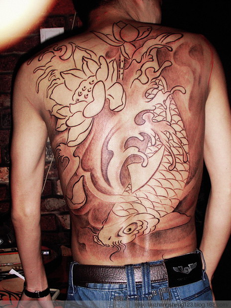 南昌针语纹身秀图吧作品:满背纹身图案