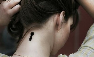 时尚设计中世纪锁孔纹身图片