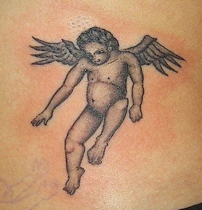 创意小天使纹身图图片