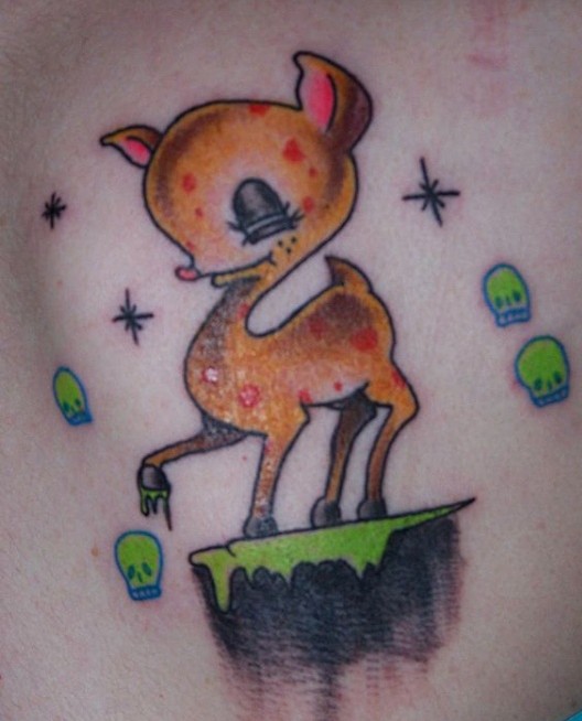 可爱小鹿纹身图案