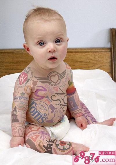 可爱萌宝宝个性logo纹身