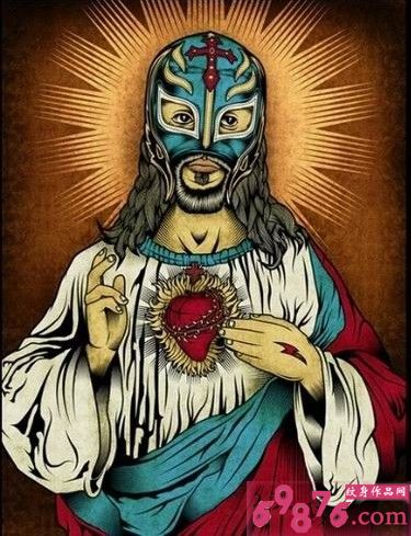 个性耶稣纹身手稿图片