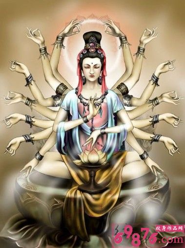 千手观音纹身手稿图片