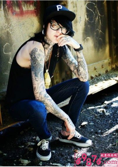 欧美个性手臂刺青