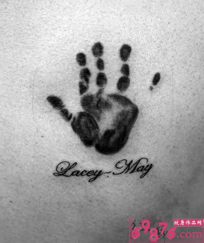 个性黑白掌印英文