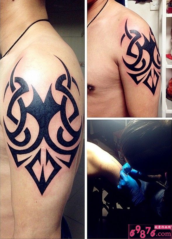 大臂时尚图腾纹身图片