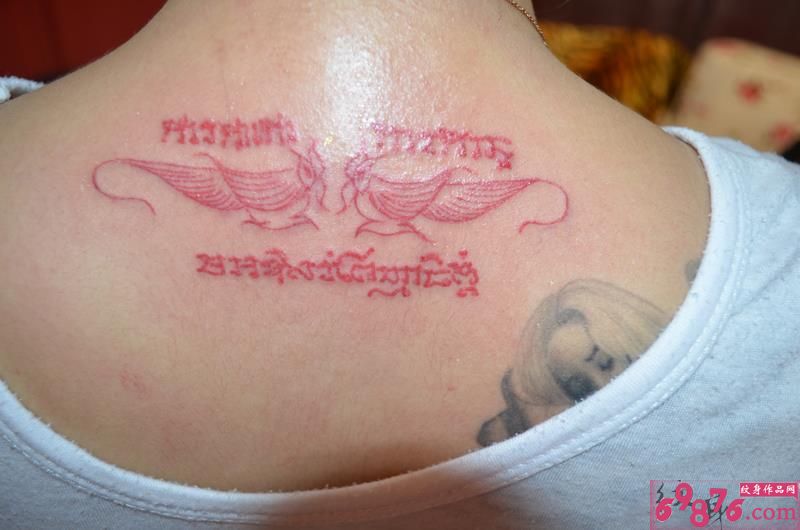 泰文人缘鸟刺青图片