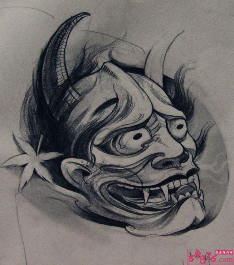 日本般若纹身手稿图片