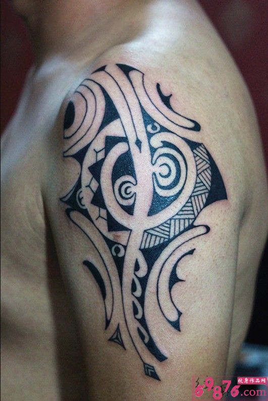 玛雅图腾手臂纹身图片