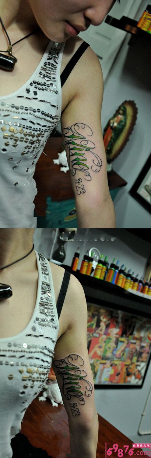 创意花体英文纹身图片