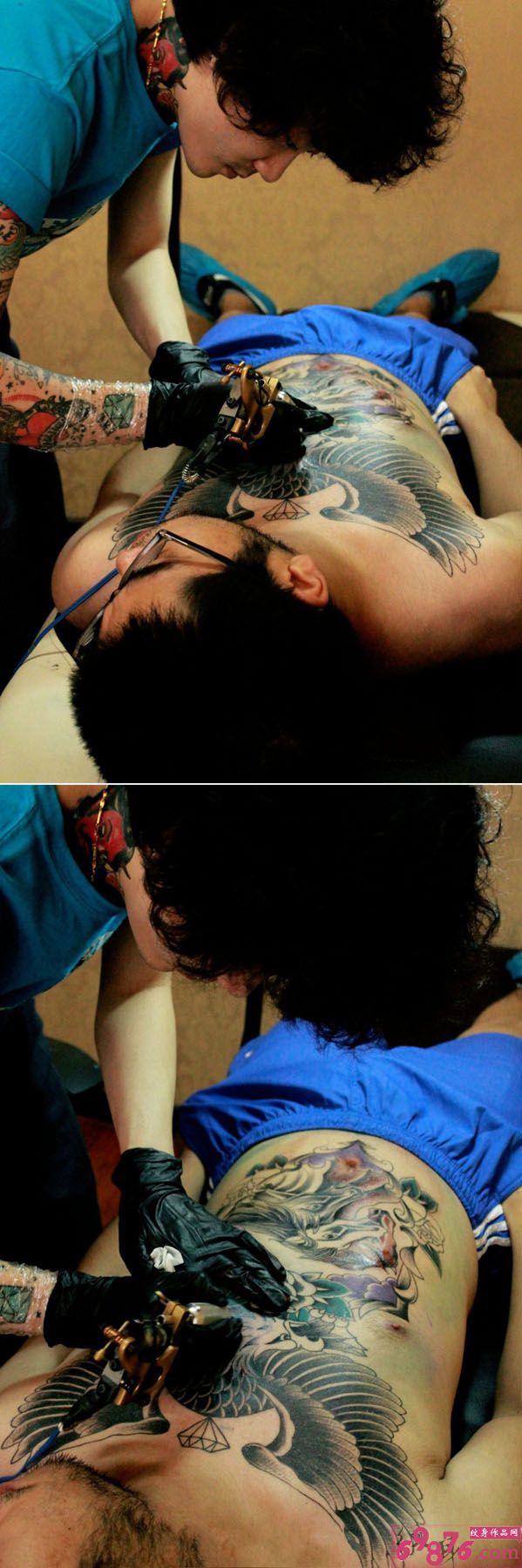 霸气胸前纹身现场