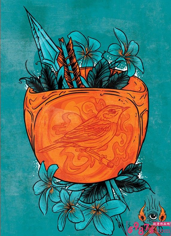 艺术彩绘纹身手稿图片