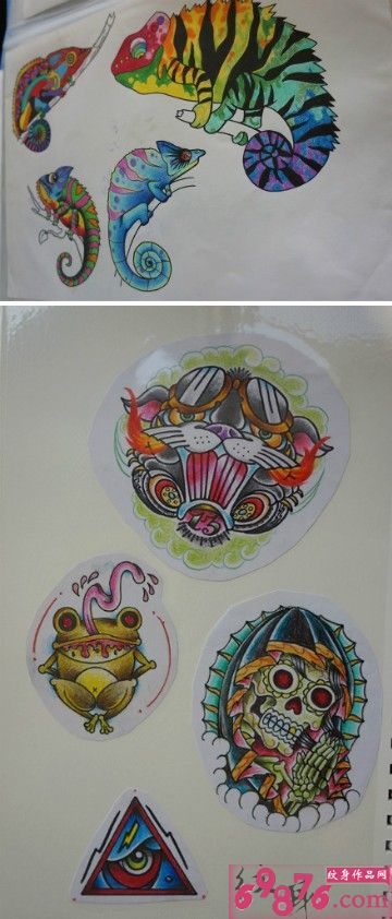 彩色动物纹身手稿合集图片