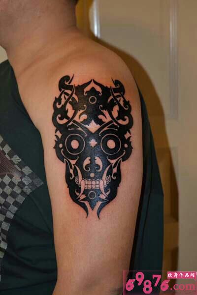 骷髅图腾欧美纹身图片