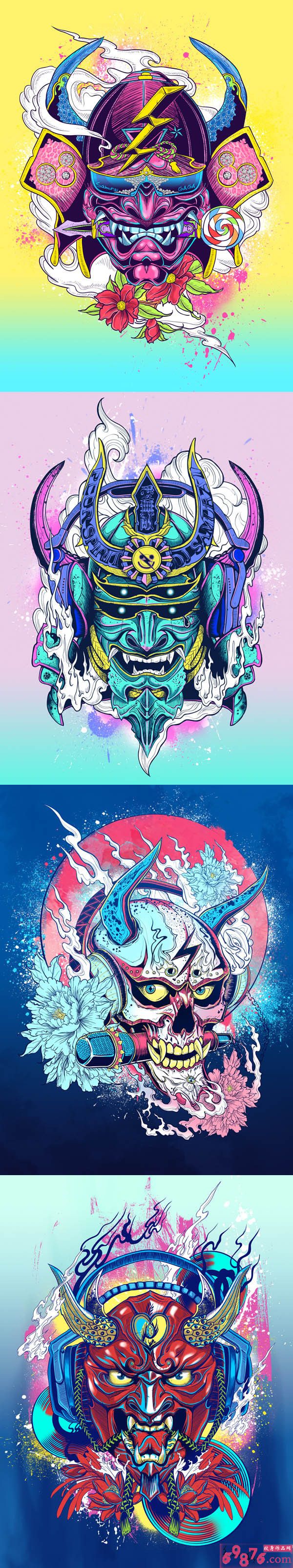 创意重口味般若纹身手稿图片