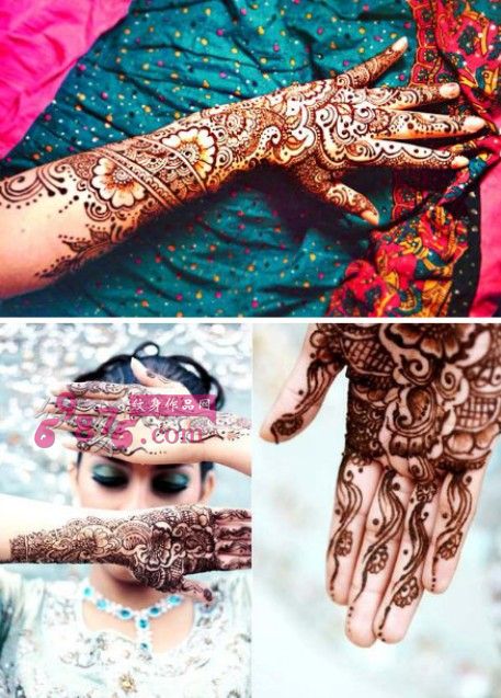 印度莫海蒂图腾时尚纹身图片