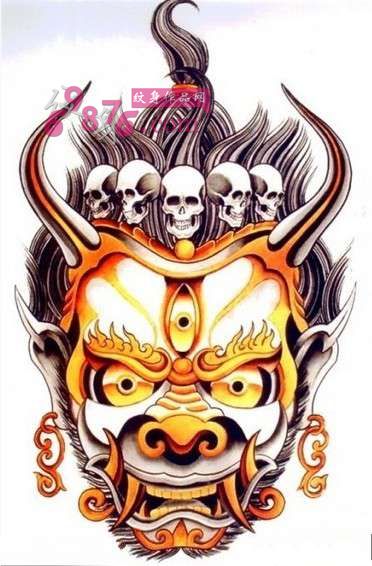 地狱守护神兽纹身手稿图片