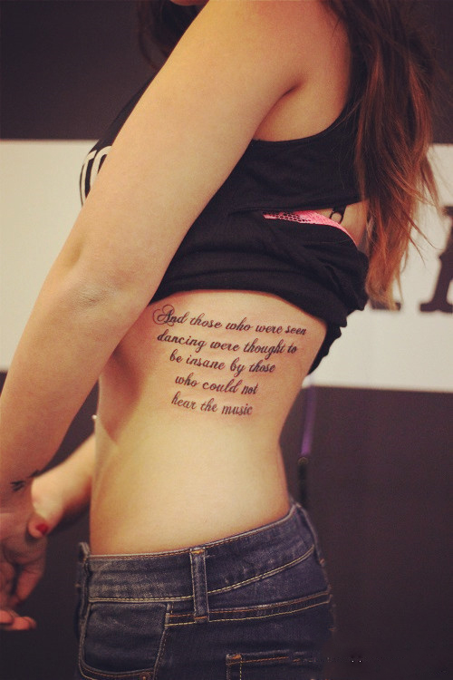 小清新英文文字纹身图片