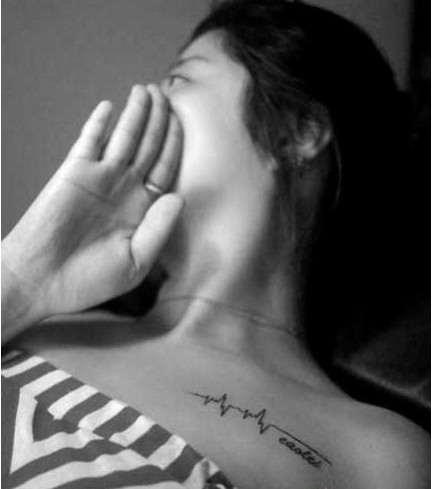 　非主流女人心电图纹身图案