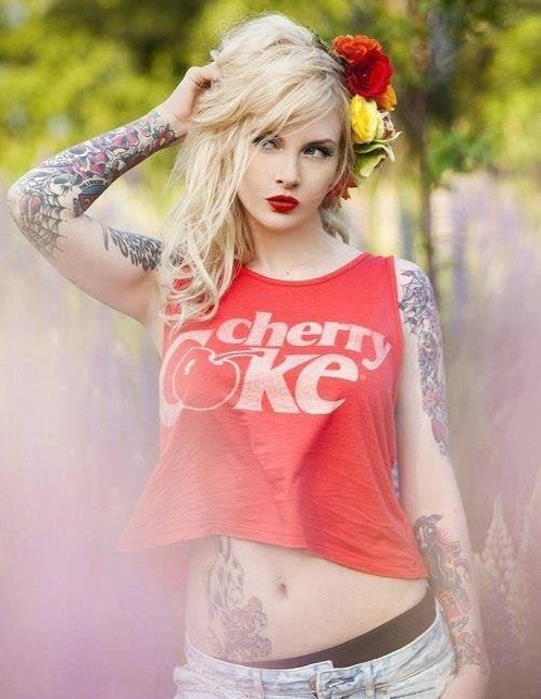 清纯个性美女纹身作品图片