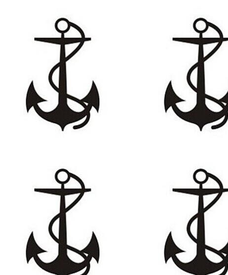 简约船锚纹身手稿图案推荐图片