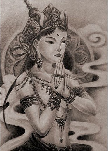 佛祖菩萨等纹身刺青手稿素材图片