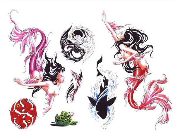 多款男生高清图案纹身手稿图图片