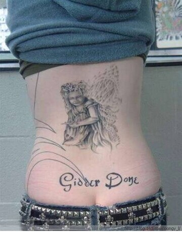 东方漂亮美女后背另类天使,唯美英文图片