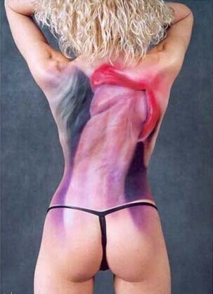 欧美性感开放女生后背超个性男人器官