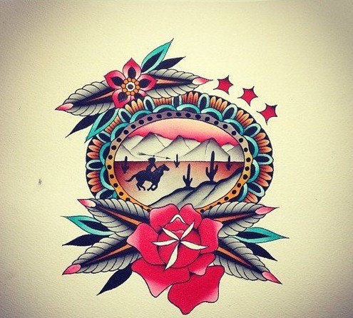 欧美纹身手稿图案图片