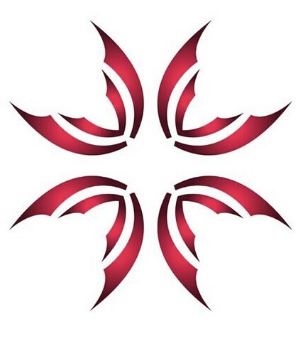 旋风形状的图腾纹身手稿图片