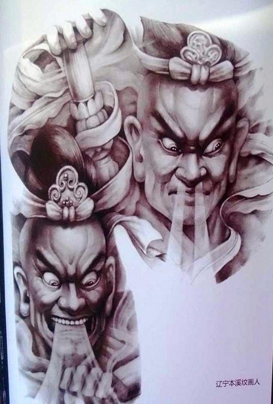 传统年鉴纹身手稿图片