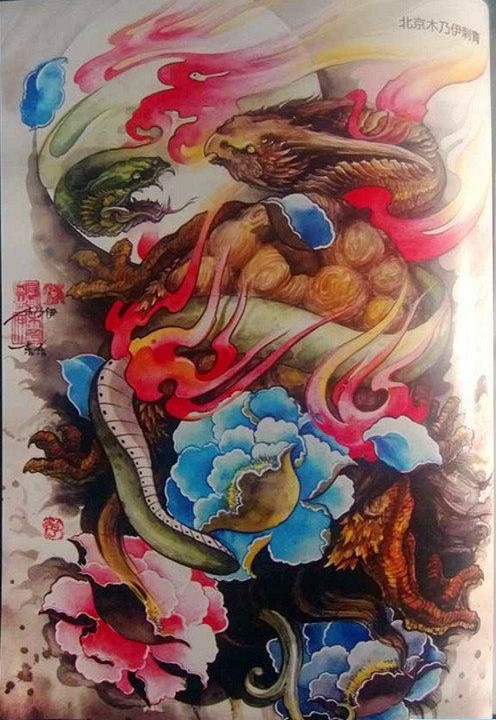 传统年鉴纹身手稿图片