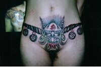 女生私处超个性牛头纹身图缩略频道推荐图