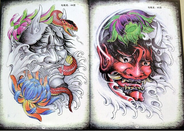 怪兽纹身手稿来自唐刺青纹身书图片