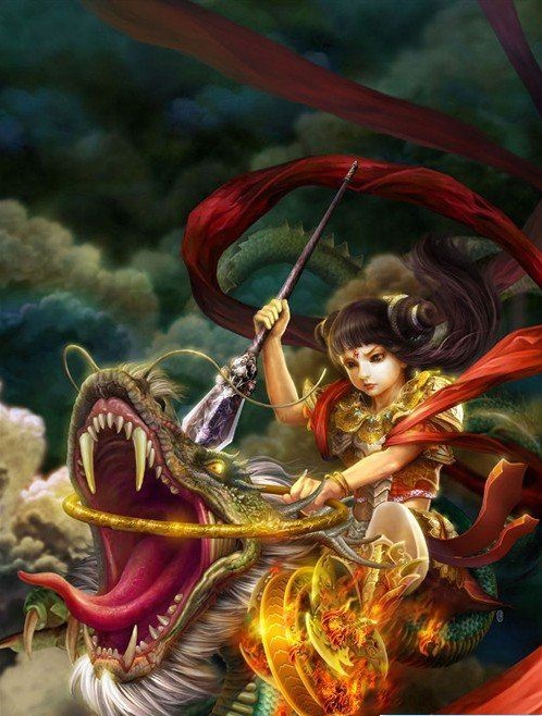 推荐一幅哪吒闹海文身作品图片