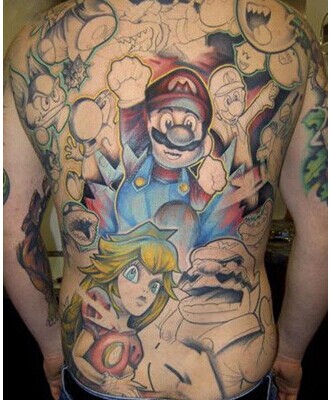 后背可爱漂亮的漫画个性纹身图缩略频道推荐图