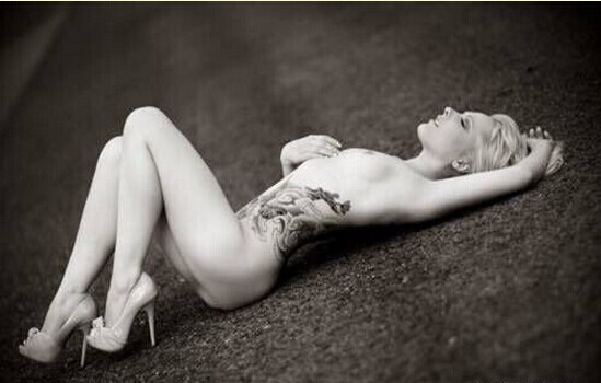 美女侧腰性感个性纹身图案推荐图片