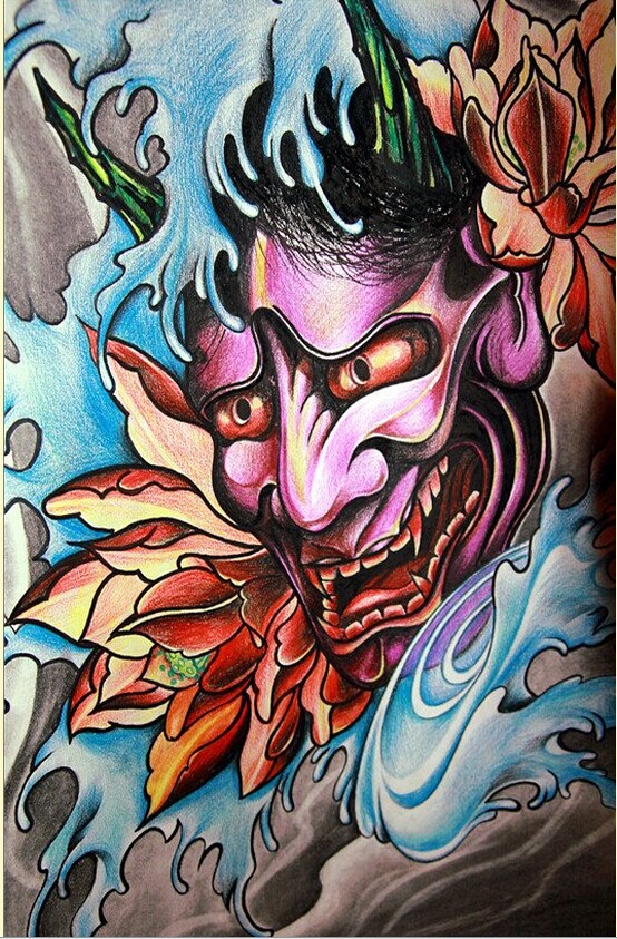 推荐一款般若纹身手稿图案图片