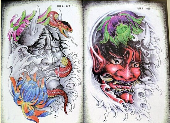 一款般若纹身手稿图案图片