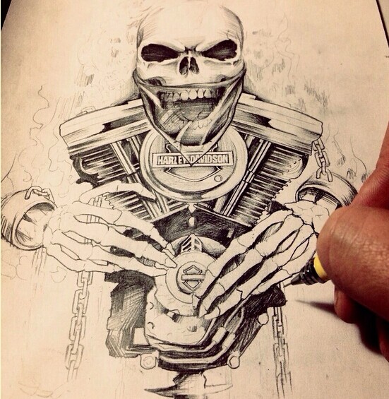 推荐一款个性纹身手稿图案图片