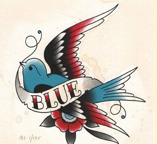 燕子纹身手稿图案图片