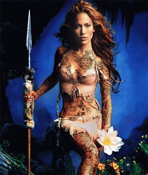 性感的欧美女生全身个性漂亮纹身图