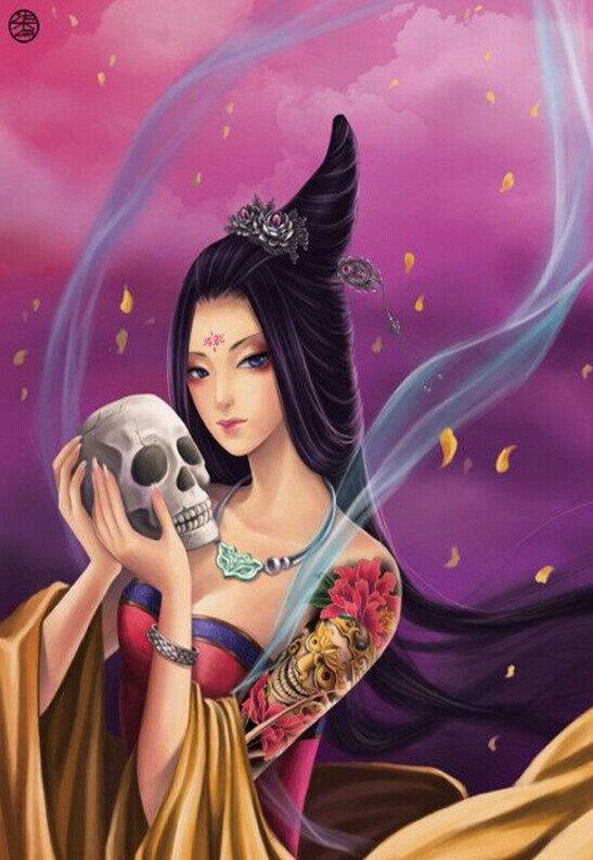 一款美女纹身壁纸纹身图案