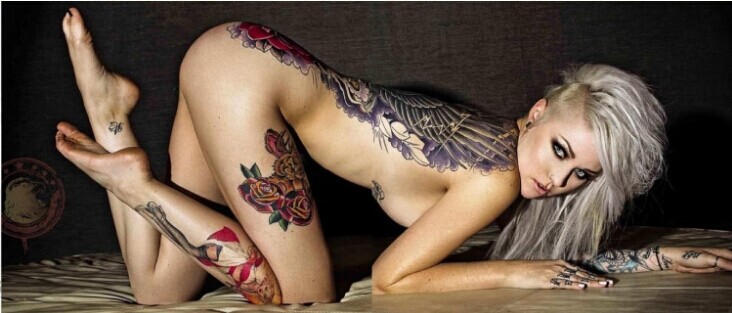 霸气美女性感诱惑纹身图片