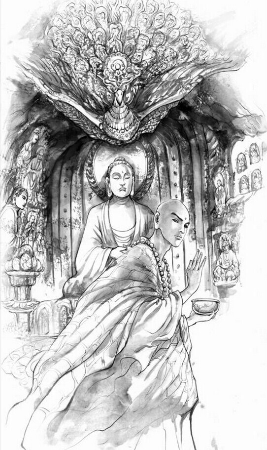 适合纹身满背手稿图案欣赏图片