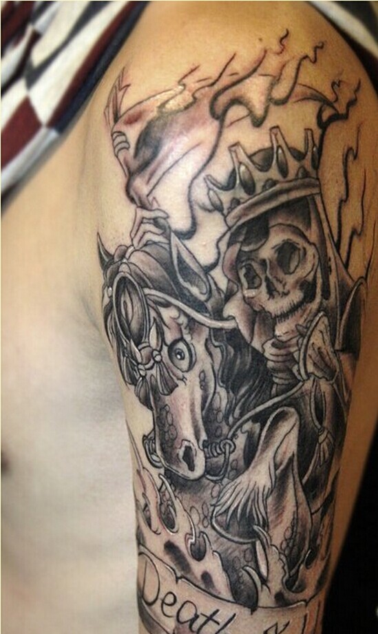 个性手臂时尚死神纹身图案欣赏图片